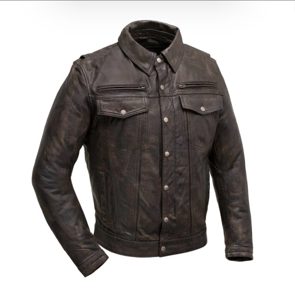 First manufacturing Villain leather jacket size medium